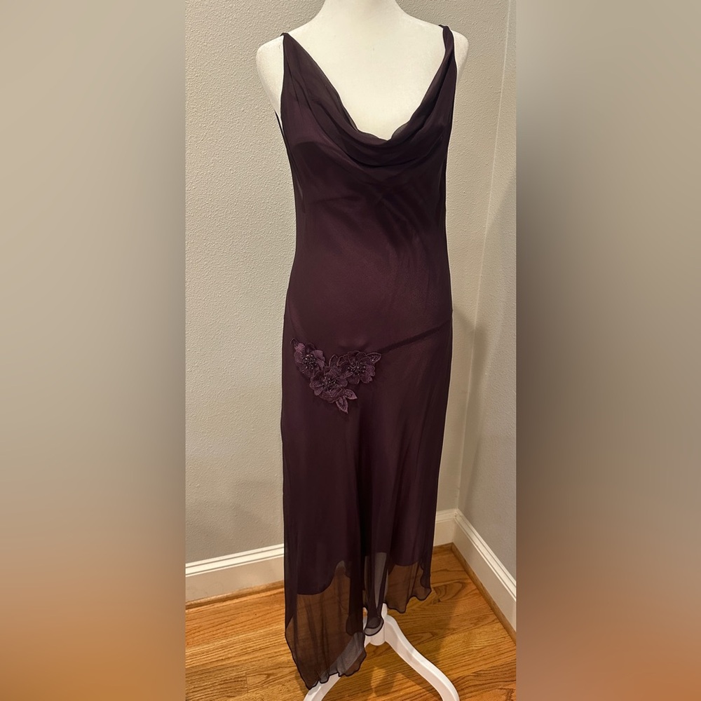 Laundry By Shelli Segal Deep Purple High Low dress